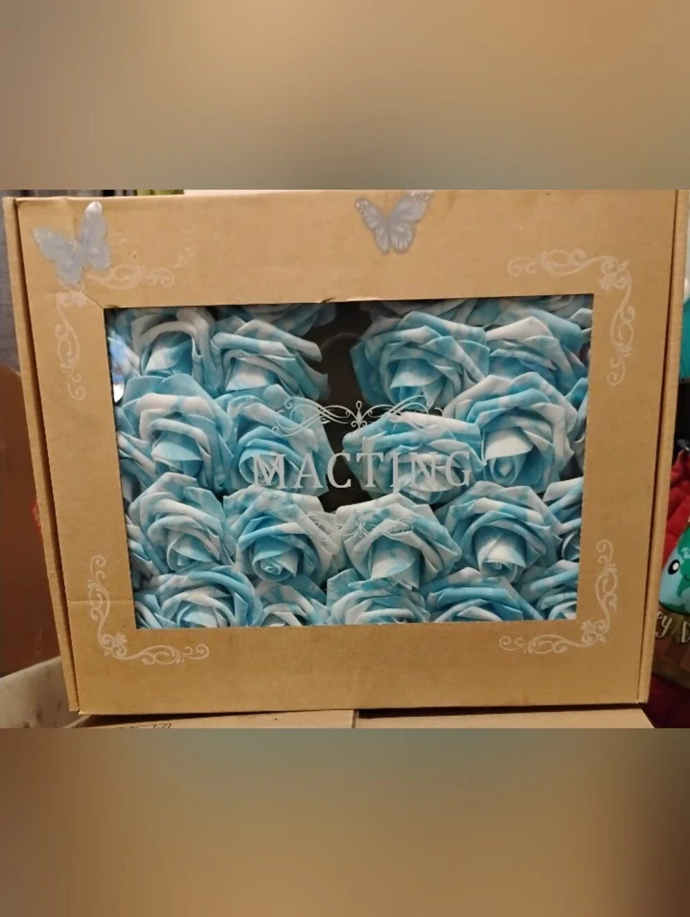 30pc Artificial Roses 🌹🩵🤍
